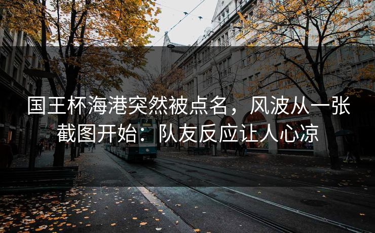 国王杯海港突然被点名，风波从一张截图开始：队友反应让人心凉
