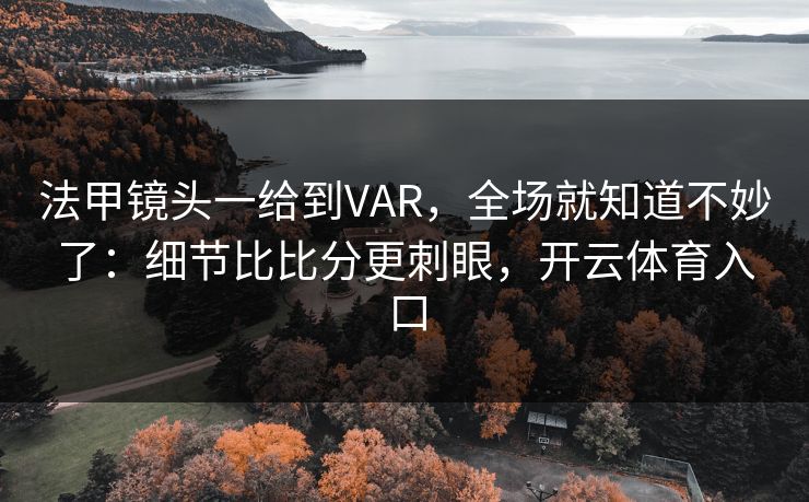 法甲镜头一给到VAR，全场就知道不妙了：细节比比分更刺眼，开云体育入口