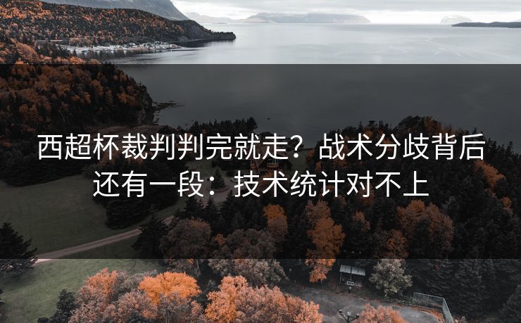 西超杯裁判判完就走？战术分歧背后还有一段：技术统计对不上